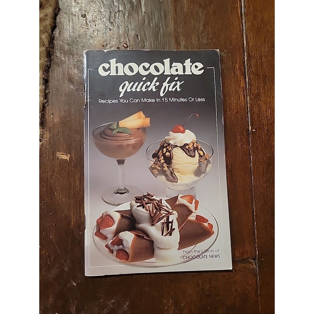 Chocolate News Recipe Book Milton Zelman QUICK FIX Vintage 1985